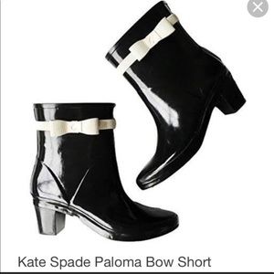 Kate Spade Paloma Black rain boot size 7